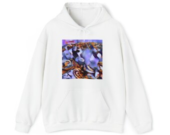 Artsy kitty Hooded Sweatshirt, Charlie cat Unisex Heavy Blend Hoodie, Feline lovers Pull-over