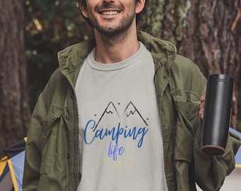 Vacation Outdoors Camping Life T-shirt, Nature and fish lovers' tee, Hiking Unisex Jersey Short Sleeve, Outdoor lovers