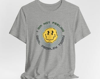 Not Real Peopley Today Shirt,  Gothic Dark humor Tee, Funny Introvert Gift, Sarcastic Sullen Aesthetic, Dark Humor Social Anxiety Tshirt
