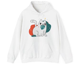Cat Catnip Unisex Heavy Blend Hooded Sweatshirt, Cal lovers and Catnip Hoodie.
