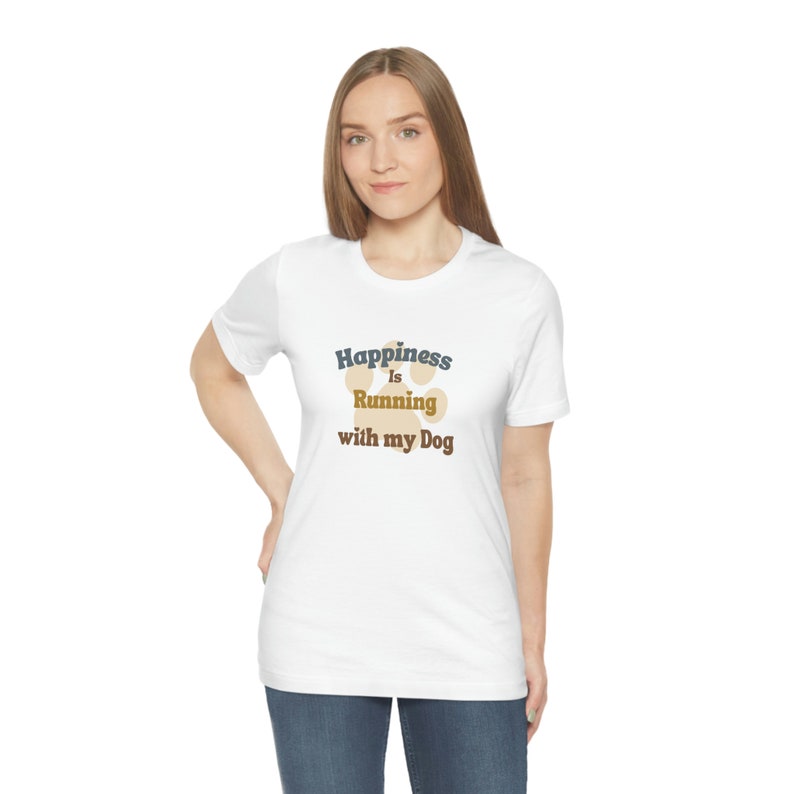 Pet lover,Running with my Dog Unisex T-shirt, Doggie Shirt, Great gift for Runners, Dogs & Marathon running, gift for her or him, canine image 4