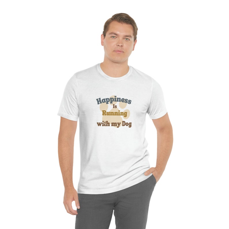 Pet lover,Running with my Dog Unisex T-shirt, Doggie Shirt, Great gift for Runners, Dogs & Marathon running, gift for her or him, canine image 5