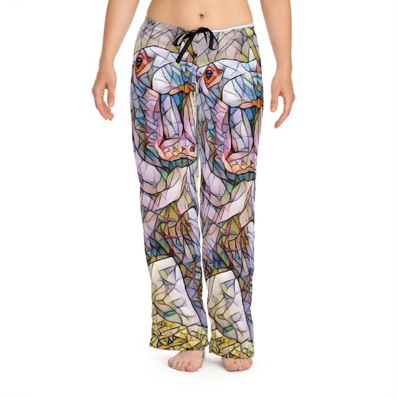 Quirky Hippo Women s Bottoms Artsy Novelty Pajama Pants Sleep