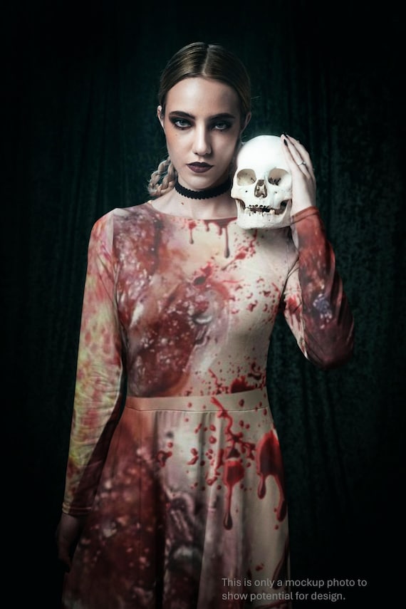 Gothic Corpse Dress: Bloody Zombie Halloween Costume - Etsy