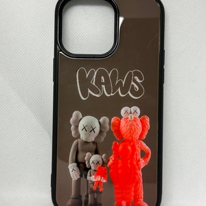 louis vuitton kaws iphone 14 pro max case Card holder shoulder leather case, by Saycase