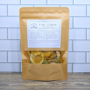 DIY Fire Cider Infusion Kit to Make Your Own Fire Cider Natural Home Remedy Apple Cider Vinegar, Horserashish, Jalapeno Easy to Make