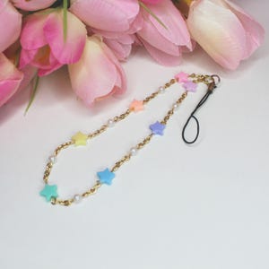 Rainbow Star Loop Phone Charm | Coquette Charm | Handmade Phone Charm | Cute Star Phone Charm | Handmade Keychain | Star Keychain | Star