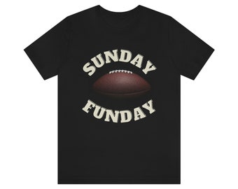Black Sunday Funday Football T-shirt