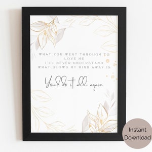 Blown Away Lyrics Hillsong United Songs Christian Wall Decor Religious Wall Art Encouragement Gift for Friend Christian Christmas