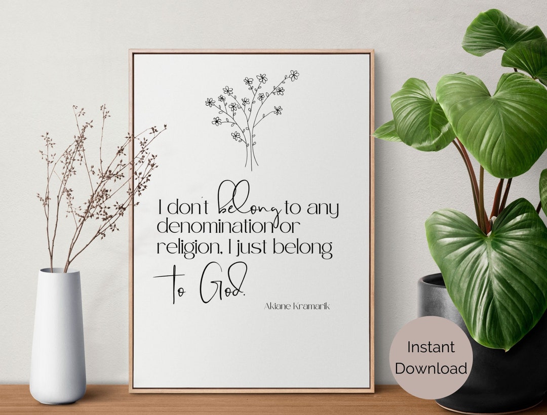 I Belong to God Christian Quote Printable Bible Wall Decor Etsy