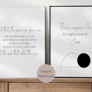 Worship Lyric Print That&#39;s the Power Hillsong Worship Printable Religious Wall Decor Christian Encouragement Gift for Her