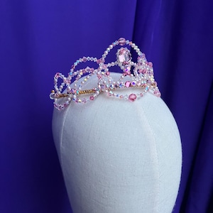 Pink Ballet Tiara, Swarovski Elements, Ballet Headpiece, Aurora, Sleeping Beauty, Sugar Plum, Dew Drop, Fairy, YAGP, Pageant Crown, UBC