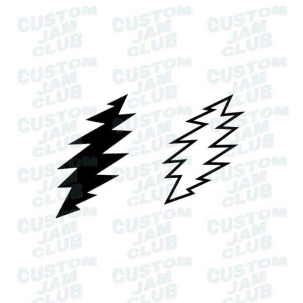 Grateful Dead Lightning Bolt SVG Bundle PNG | Instant Download | Available in Multiple Formats | Grateful Dead Cricut Shirt Iron On Design
