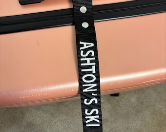 Personalized Custom Embroidered Luggage Tag; Double Sided, Bag Tag