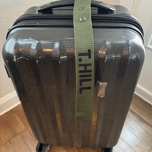 Personalisierter Olive Custom gestickter Gepäckanhänger, Taschenanhänger