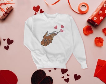 Embroidered Not Today Cupid Anti-Valentine’s Day Crewneck Sweatshirt, National Singles Day, Independent, Ew People