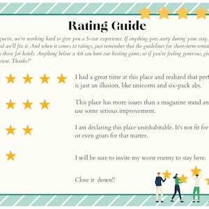 Airbnb/vrbo 5 star review template, Digital download Short term rental review , vacation rental owners
