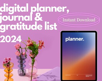 Ultimate Journal and 2024 Planner With Gratitude List + Habit Tracker+To Do List