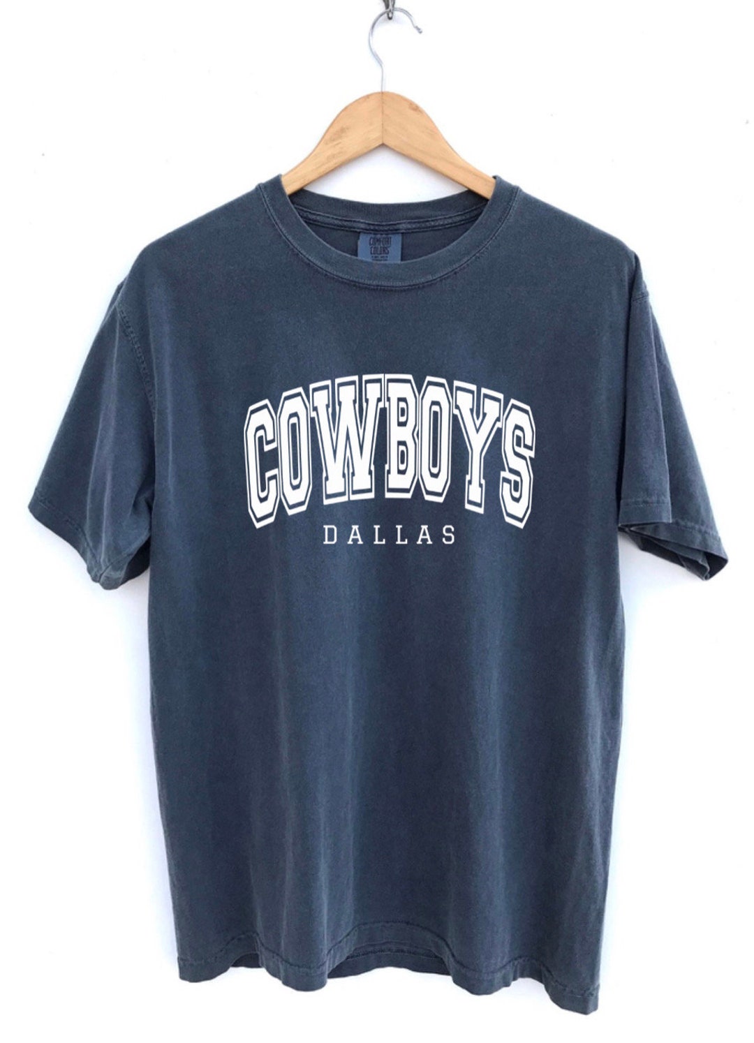 Unisex Dallas Cowboys - Skyline Custom Bleached T-Shirt Large / Denim