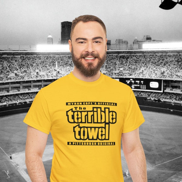 Pittsburgh Steelers Terrible Towel Unisex Heavy Cotton Tee