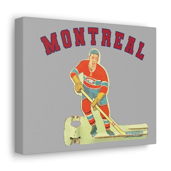 Montreal Canadiens Old Time Hockey Canvas Wrap