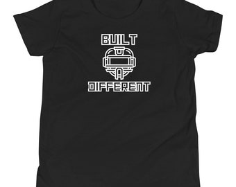 BUILT DIFFERENT catcher baseball softball Youth Short Sleeve T-Shirt