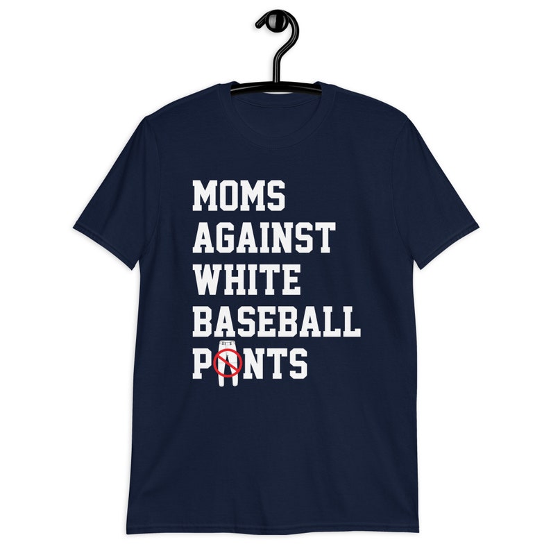 Moms Against White Baseball Pants Short-Sleeve Unisex T-Shirt