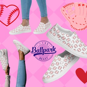 Baseball Women’s slip-on canvas shoes