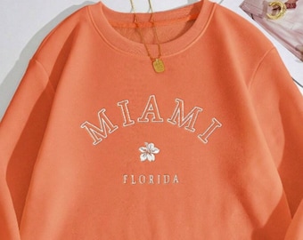 Sudadera naranja crema 'Miami Florida' - Estilo besado por el sol