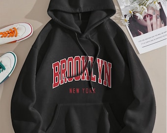 Sudadera con capucha de Brooklyn New York: use la identidad audaz del distrito