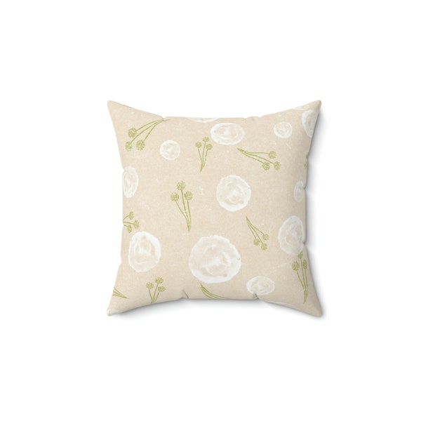 Dandelion dreams square pillow plus cover | hidden zipper | nature, garden, plants | home decor, accent | sofa, couch, chair, bed |