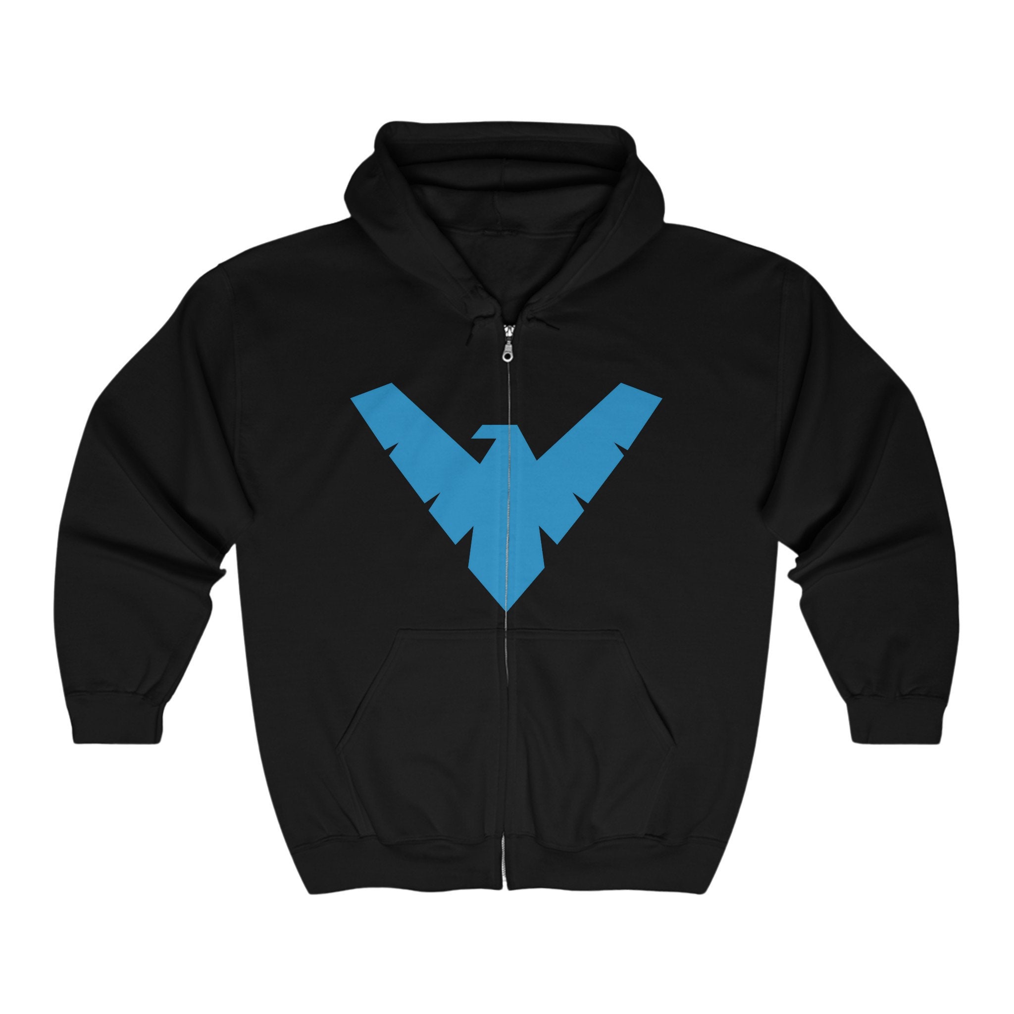 Nightwing Logo Unisex Heavy Blend Full Zip Hooded Sweatshirt Etsy