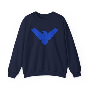 Nightwing Logo Dunkelblaues Unisex Heavy Blend ™ Rundhals-Sweatshirt