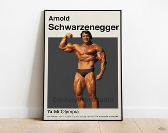 Arnold Schwarzenegger Body Building Poster, Mr. Olympia Druck (Digitaler Download)