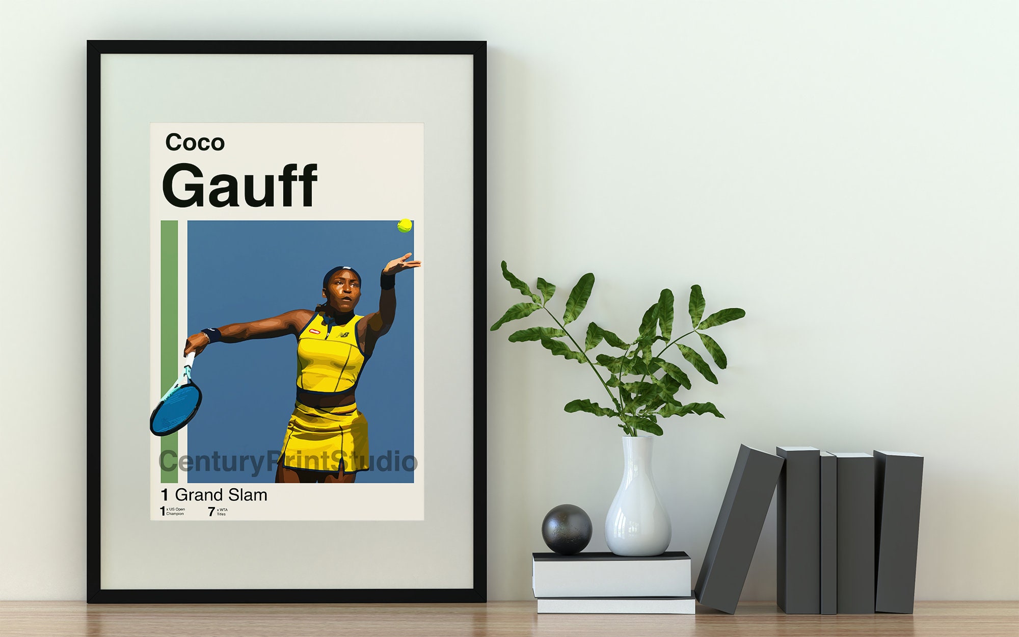 Coco Gauff Poster, Tennis Minimalist Poster