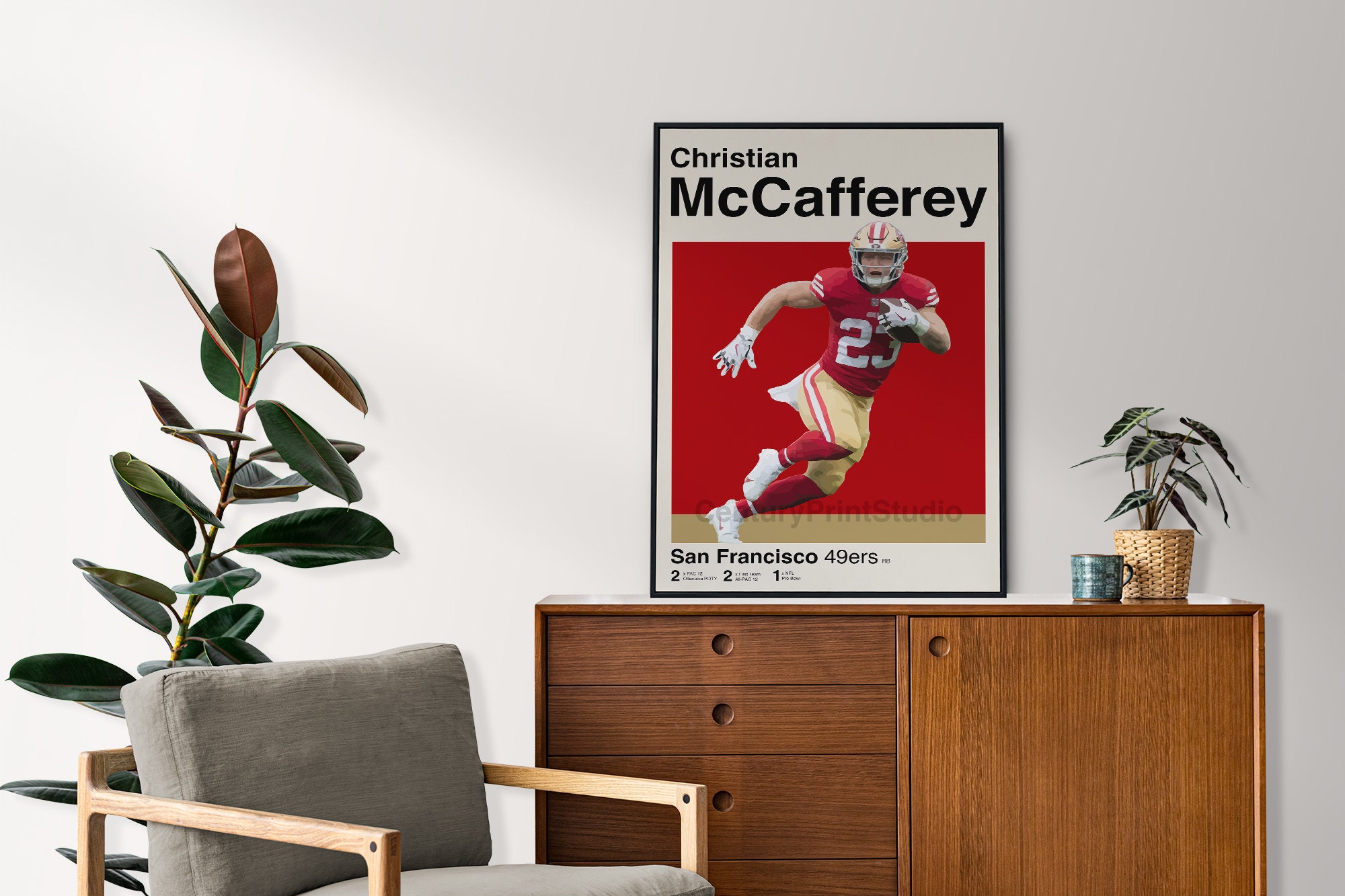 Christian McCaffrey football Paper Poster 49ers 4 - Christian