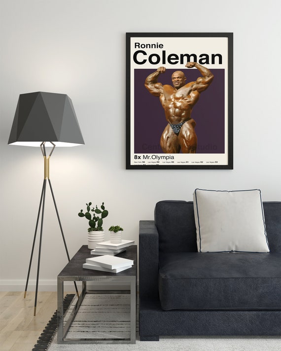 Ronnie Coleman Poster, 16 X 24 Body Building Minimalist, Mid-century Modern  Print, Wall Art DIGITAL DOWNLOAD 