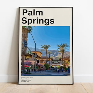 Palm Springs Inspired Poster, 16 x 24 Minimalist, Mid-Century Modern Print, Wall Art  -DIGITAL DOWNLOAD-