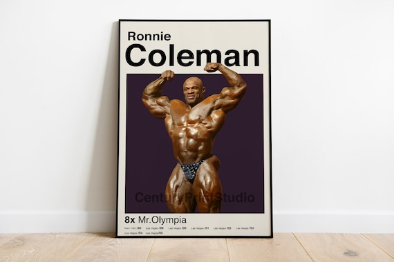 Ronnie Coleman Poster, 16 X 24 Body Building Minimalist, Mid