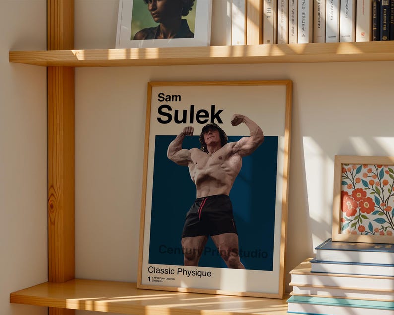 Sam Sulek Poster, Body Building Print, Mr.olympia Poster, Minimalist