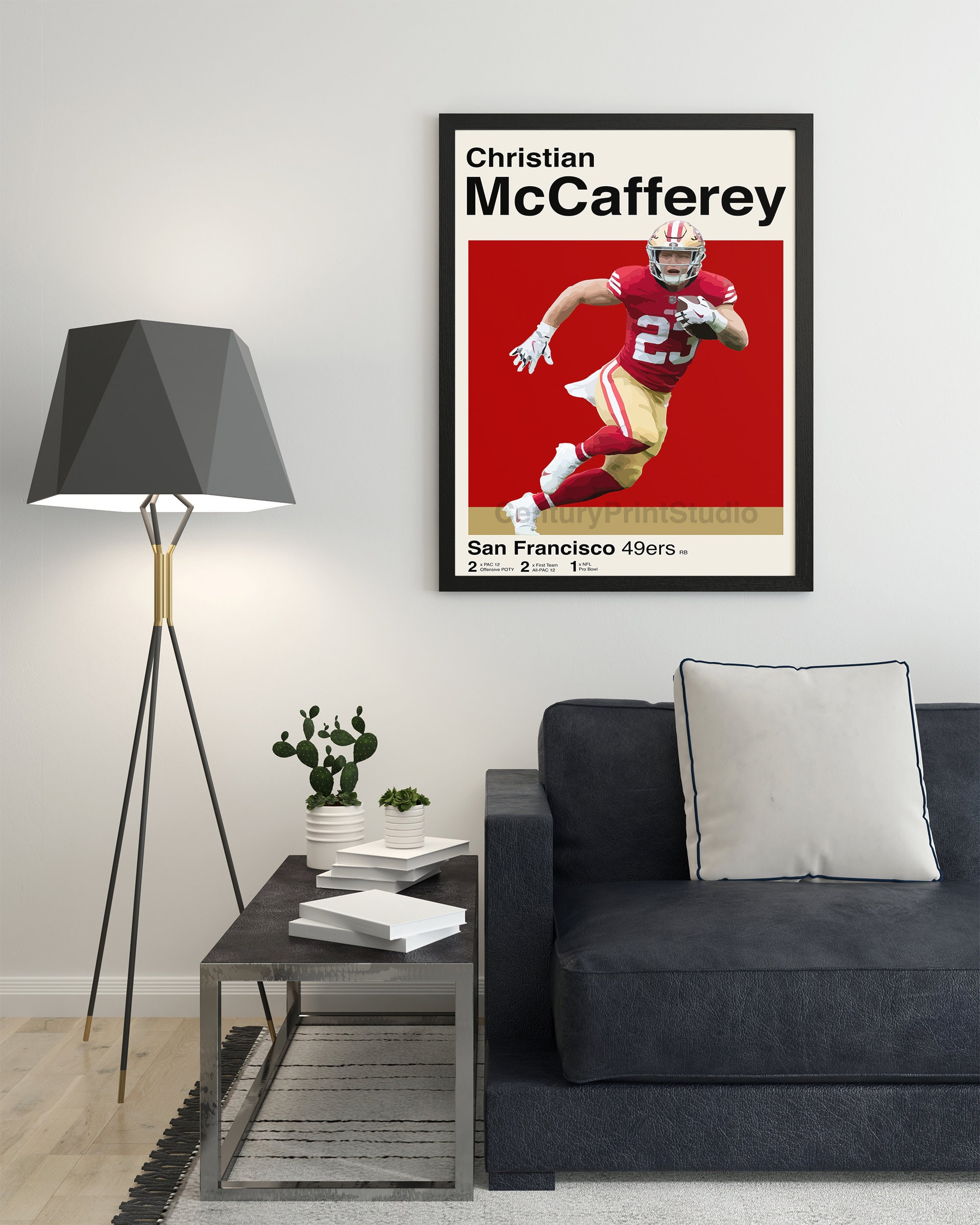 Christian McCaffrey football Paper Poster 49ers 4 - Christian