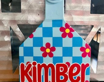 Custom Cattle Large Ear Tags – UV Printed, Personalized Livestock ID -