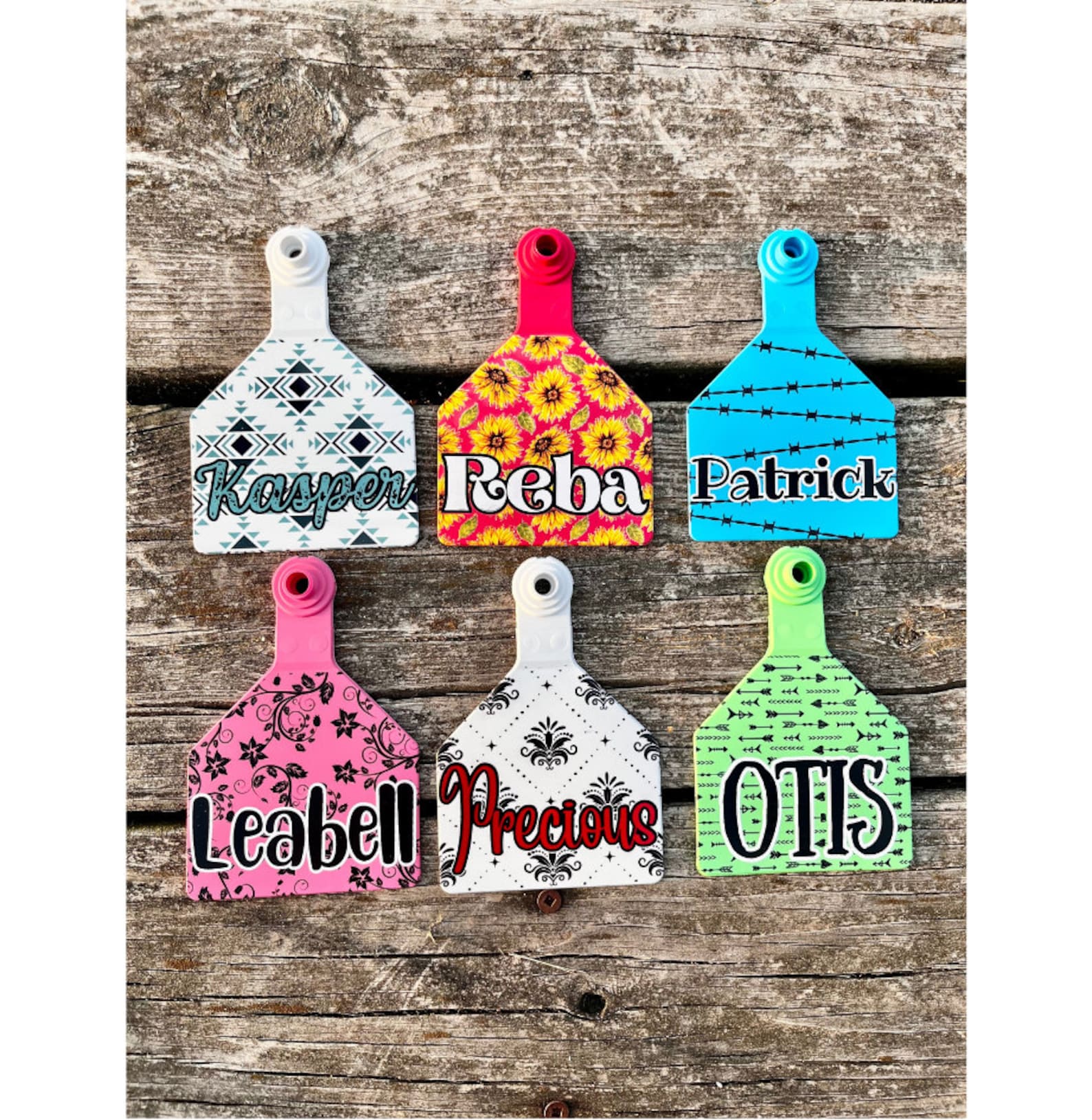 Custom cattle ear tags personalized livestock stockman z2 etsy