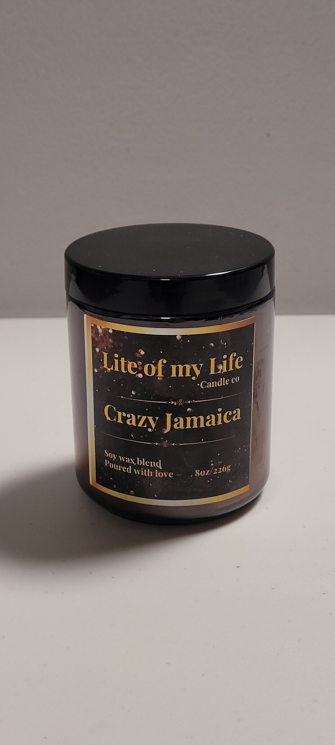 8oz Crazy Jamaica Scented Amber Candle Etsy