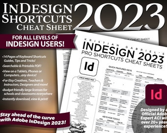 Adobe InDesign キーボード ショートカット | PDF ガイド | デジタル印刷可能 | デザイン ヘルプ | Adobe ヘルプ | デザイナー向けリファレンス | Etsy セラー