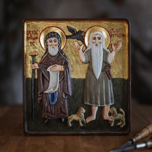 icon, icon art, relief icon, handcarved icon, pained icon, orthodox icon, Coptic icon, coptic art