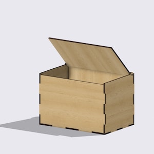 Caja personalizada hecha a mano-150mm x 100mm x100mm- Madera de 3mm de espesor- Archivo digital