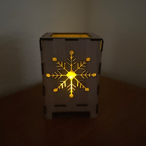 Four Different Holiday Snowflakes Style Lantern- 150mm x 100mm x 100mm- 3mm- Digital Download