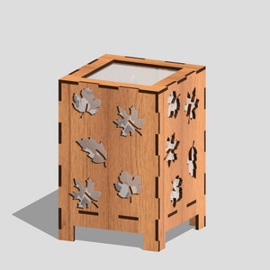 Fall Festive Laser Cut Lantern- 150mm x 100mm x 100mm- Digital File- 3mm wood