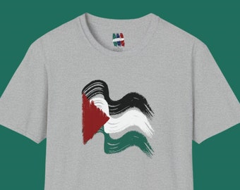 Palestinian Flag T-Shirt: PCRF Charity - Support Palestinian Children, Pro Palestine Protest Shirt